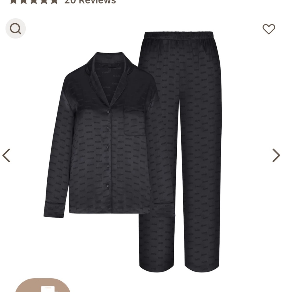 SKIMS Black Pajama Set